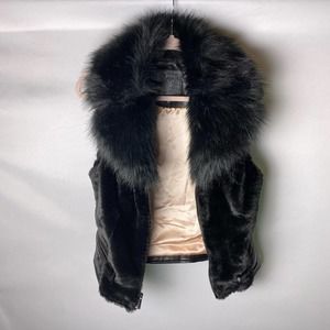 Guess Faux Fur Leather Vest, M